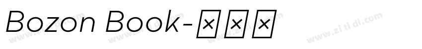 Bozon Book字体转换